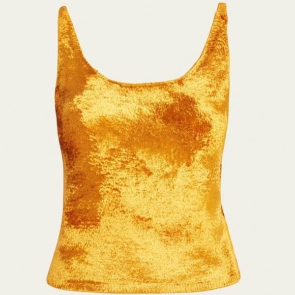 Vince NWOT panne fire gold fancy sweater tank top small S - Picture 1 of 6